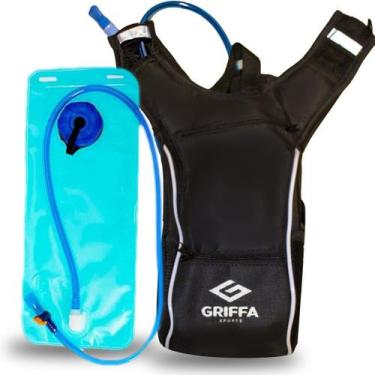 Imagem de Mochila Hidratação Ciclismo 3 Bolso - Griffa, Preto, Branco