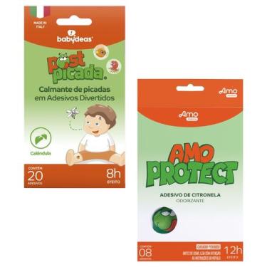 Imagem de Adesivo Repelente Natural Amo Protect + Adesivo Calmante Alívio Para P