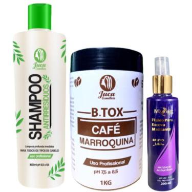 Imagem de Kit B.tox Capilar Café Coffe Marroquina 2x1kg Juca + Fluido Capilar Ma