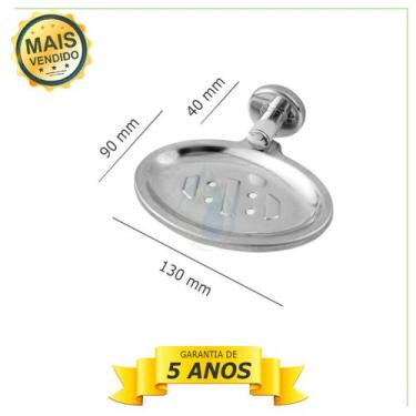 Imagem de Kit Acessórios Para Banheiro Inox Metal Cód. 9910 - Confiança metais 