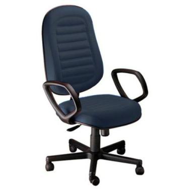 Imagem de Cadeira Presidente Gomada com Braços Linha Blenda Azul - Design Office
