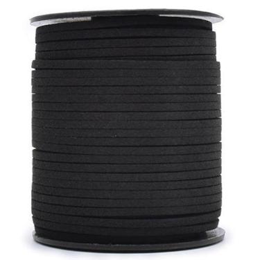 Imagem de Cordão Camurça Sintético 2,5mm - 50 metros - Arte Punto, 016 PRETO