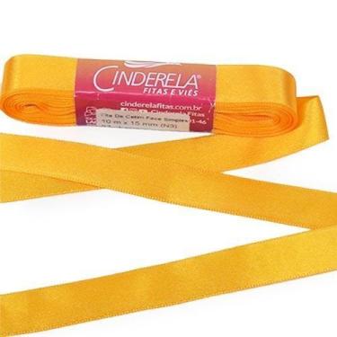 Imagem de Fita de Cetim Nº 03 15mm com 10 Metros - Cinderela, 05 - AMARELO OURO