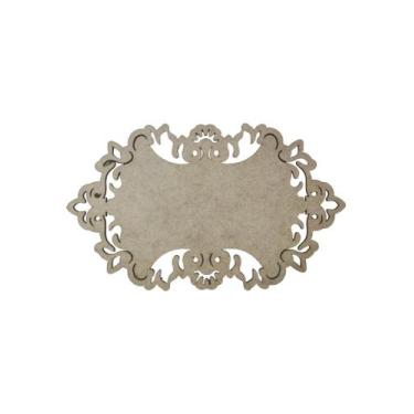 Imagem de Placa Mdf Cru Artesanato Design Arabesco Floral 30Cm - Doce Arte Em Ma