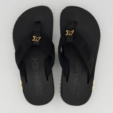 Imagem de Chinelo Kenner Kivah Preto e Dourado, 38