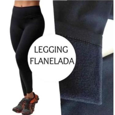 Imagem de KIT 3 Calça Legging Flanelada COR PRETA Leg Moda Feminina Mulher - Ros