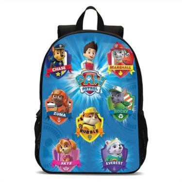 Imagem de Mochila Escolar Infantil Patrulha Canina Meninos Animação Bolsa de cos