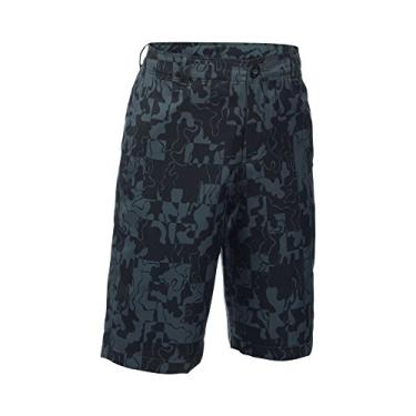 Imagem de Under Armour Bermuda masculina com estampa de medalha para crianças, cinza furtivo/cinza furtivo, LG (14-16 crianças grandes)