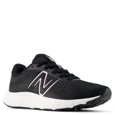 Imagem de New Balance Tênis de corrida feminino 520 V8, Preto/Rosa Metálico/Branco, 7 Wide