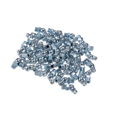 Imagem de Motoforti 50 peças M8x1,25 bico de graxa curva de encaixe de 45 graus ângulo de aço galvanizado graxa Zerk adaptador de encaixe para carro, caminhão, lubrificação mecânica automotiva de longa duração
