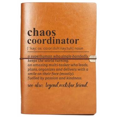 Imagem de ZVMIS Presente de Coordenador de Caos - Aniversário de inauguração de casa, despedida das mães, presente de Natal para chefe senhora, melhor amiga, colega de trabalho - caderno de receitas removível -