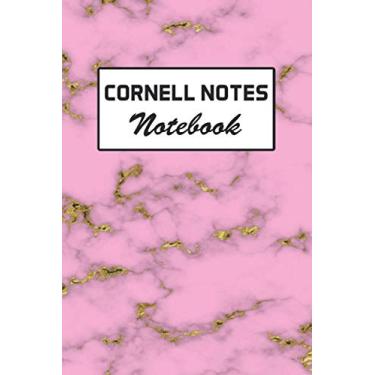 Imagem de Cornell Notes Notebook: Cute Cornell Note Paper Notebook | Pink And Gold Marble Cover