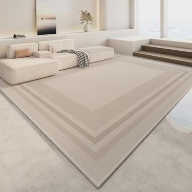 Imagem de Tapete geométrico creme, tapetes para sala de estar de grande área, tapetes de fácil manutenção para quarto, linhas artísticas, tapetes retangulares, YHT075, I, 300x400CM