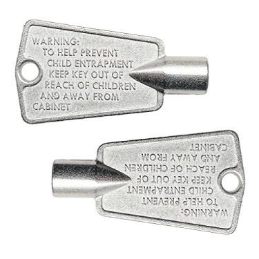 Imagem de 216702900 Metal Freezer Door Keys by Seentech Compatible With Frigidaire, Kenmore, GE Freezers - Repalces: AP4301346, AP4071414, PS2061565, AP2113733, 06599905, 08037402, 12849, PS1991481 – Pack of 2