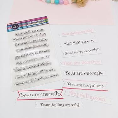 Imagem de Alinacraft 1 peça selos transparentes You are Not Alone Carimbo transparente para cartões feitos à mão, diário, álbuns, álbuns e artesanato em papel