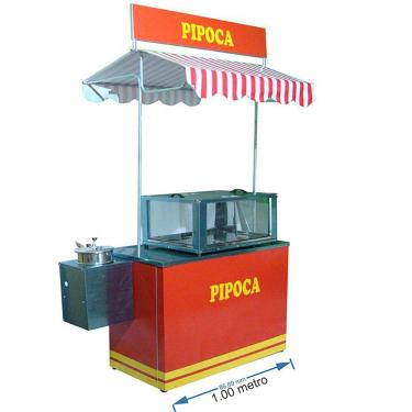 Imagem de Barraca de pipoca doce e salgada com divisão e abertura superior Mod 3011