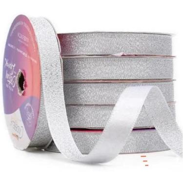 Imagem de Fita Lurex branco - 10mm - Artesanato - CINDERELA
