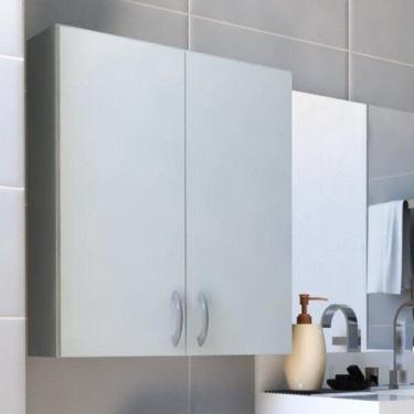 Imagem de Armário de Banheiro Suspenso 2 Portas Arya Branco - Bramov Móveis