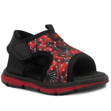 Imagem de Papete Masculina Bebe Nº 16 Ao 21 Sandalia Infantil Menino Moda Calce Facil Casual Aranha Leve 15.26 (Preto, BR, Bebê, Numérico, 18)