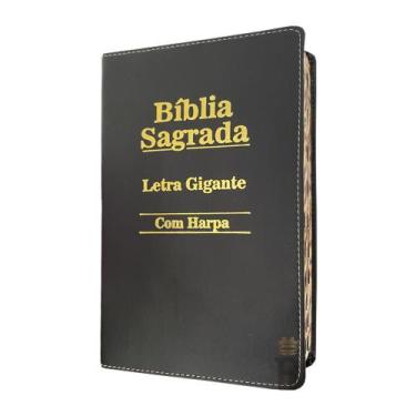 Imagem de Bíblia Sagrada Letra Gigante - Luxo - Preta C/ Harpa Cristã - REI DAS 