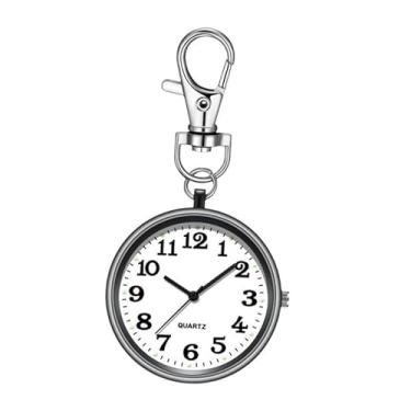 Imagem de YIJU Pocketchain Pocket Watch Nurse Watch Hanging Keyring Watch Watch Minimalist FOB Watch Keychain Watch for Weddings Outdoor Exam Party, Preto