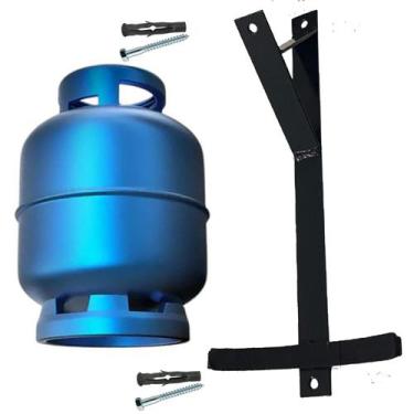 Imagem de Suporte Botijão Gás Antifurto Casa Parede Caminhão Trailer - MANU AMBI