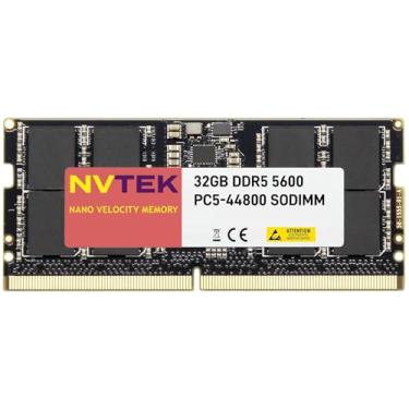 Imagem de NVTEK 32GB (1X32GB) DDR5 5600MHZ PC5-44800 Non-ECC SODIMM Laptop AIO PC Memória de computador