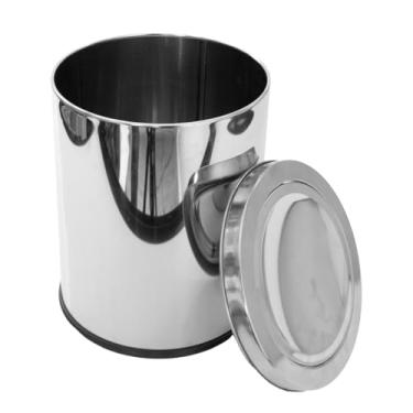 Imagem de Powermaid Lixeira Basculante em aço inox - 5 litros - Prata