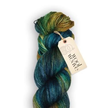Imagem de Woolweave Fio de peso para dedos - fio variegado tingido à mão, 75% lã de merino extrafina e 25% poliamida, 100 g de novelo, 438 jardas - leve, macio e durável