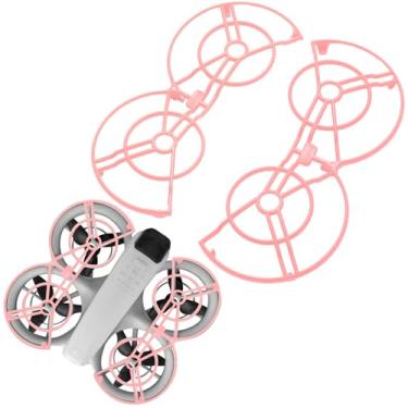 Imagem de Solaradgy Protetor de hélice para DJI Neo, protetor de lâmina para DJI NEO, acessórios de drone, anticolisão, antiinterferência, anéis protetores para DJI NEO para evitar lesões na hélice (rosa)
