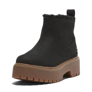 Imagem de Timberland Bota feminina Stone Street Mid Warm Lined Fashion Boot, Nobuck preto, 8.5 Wide
