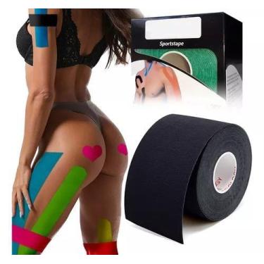 Imagem de Faixa Kinesio Tape Fisioterapia Bandagem Taping Muscular Rolo 5 Metros