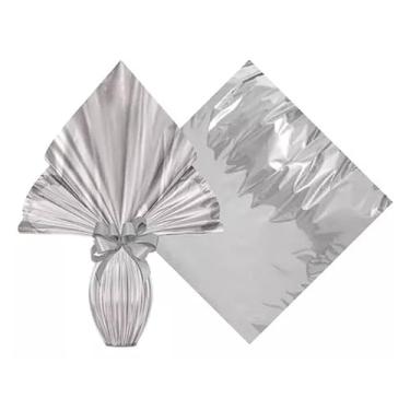 Imagem de Embalagem Saco Para Ovo de Páscoa e Presentes 60x60cm Kit C/ 100 Folhas