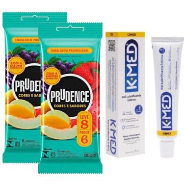 Imagem de Preservativos Camisinhas Cores E Sabores Prudence 2 pacotes + Kmed 25 