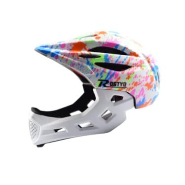 Imagem de simhoa Capacete de bicicleta infantil com lanterna traseira confortável capacete de ciclismo de bicicleta leve para scooter esportivo ao ar livre de skate, Branco