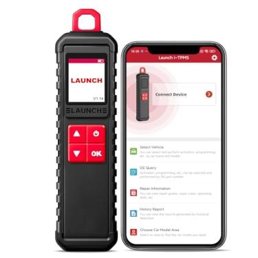 Imagem de LAUNCH Monitor portátil de pressão de pneu X431 i-TPMS, ativar/ler/aprender servidores TPMS, funciona com ferramentas de diagnóstico LAUNCH X431 (pode ser trabalhado sozinho)