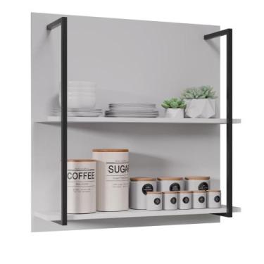 Imagem de Prateleiras Painel Organizador Branco Suspenso Clara Mercado dos Móvei