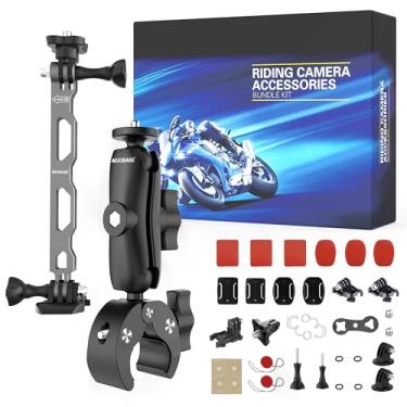 Imagem de NUOBAKE 38 in 1 Motorcycle Accessories Mount Bundle Kit for Insta360 ONE X2, X3,ONE X, ONE R, RS Cameras and GOPRO, APMAN, Fusion, AKASO, SJCAM,DJI OSMO Action,YI Action Camera and More
