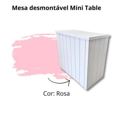 Imagem de mesa balcao desmontavel para festa - Nieros, rosa