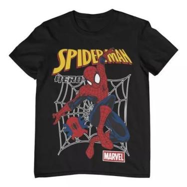Imagem de Camiseta Blusa Homen Aranha Camisa Spider Man Super Heroi 100% Algodão