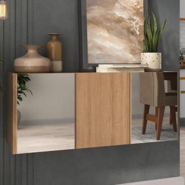 Imagem de Aparador Buffet Suspenso com Espelhos 3 Portas Multimóveis MP8004, Rus