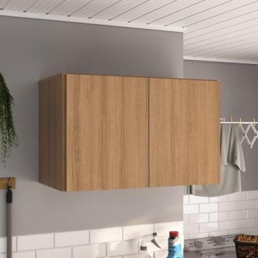 Imagem de Armário de Lavanderia Aéreo Multiuso 2 Portas Multimóveis MP5040, Rust