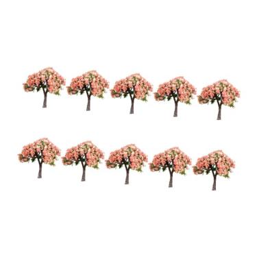 Imagem de Dynwave 10pcs modelo de treinar árvore de trens acessórios Simulação cenários de ferrovias de árvores para construir trens cenários paisagem, Hibisco