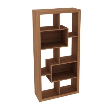 Imagem de Estante Livreiro Multiuso Com Nichos E1712 Amêndoa