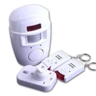 Imagem de Kit Alarme Sem Fio 2 Controles Sensor Presença Sirene 105db