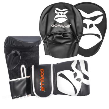 Imagem de Manopla De Foco + Luva Bate-Saco Pro Boxe Muay-Thai Gorilla