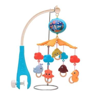 Imagem de Mobile Musical Bichinhos do Mar com Canção de Ninar Zippy Berço Bebê C
