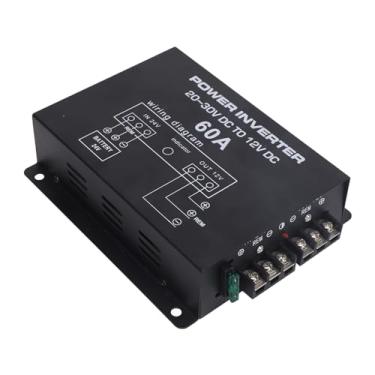 Imagem de MUNEFE Conversor de devolução de 24V a 12V, regulador de tensão com resistência à energia, inversor do conversor de energia com controle de temperatura para carros caminhões RVs (60a)