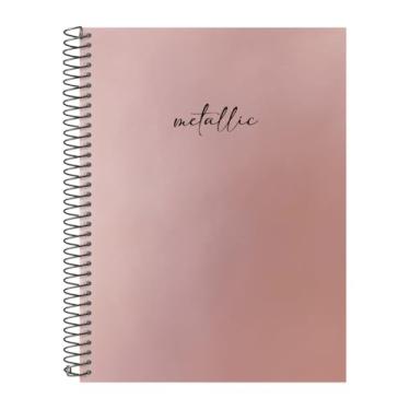 Imagem de Caderno Universitário Solid Metallic Rosê Gold 15 Matérias
