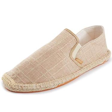 Imagem de Alexis Leroy Espadrilles masculinos sem cadarço, casuais, sem salto, Apricot, 7-7.5